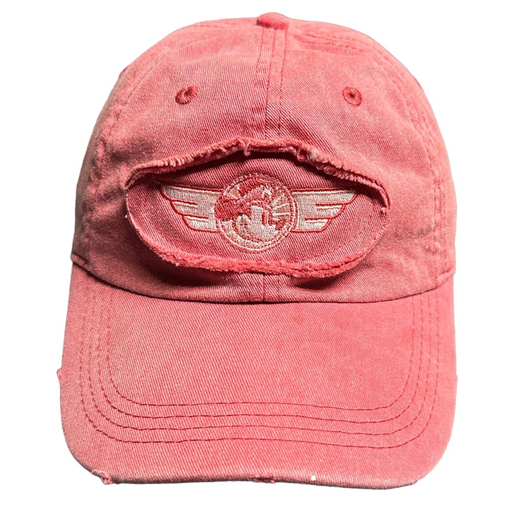 VTG Authentic Pigment Hat Disneys Magical Express Red Mickey Transportation‎ Cap